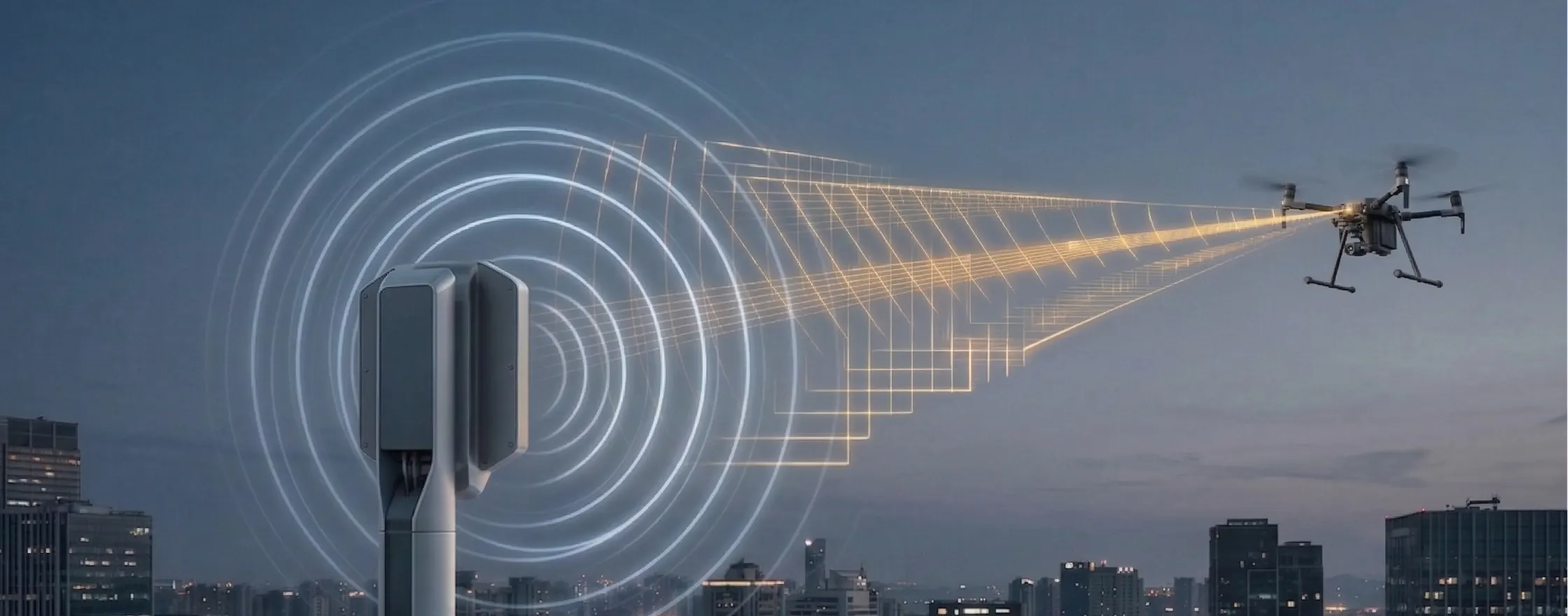 RF & acoustic detection technology visual