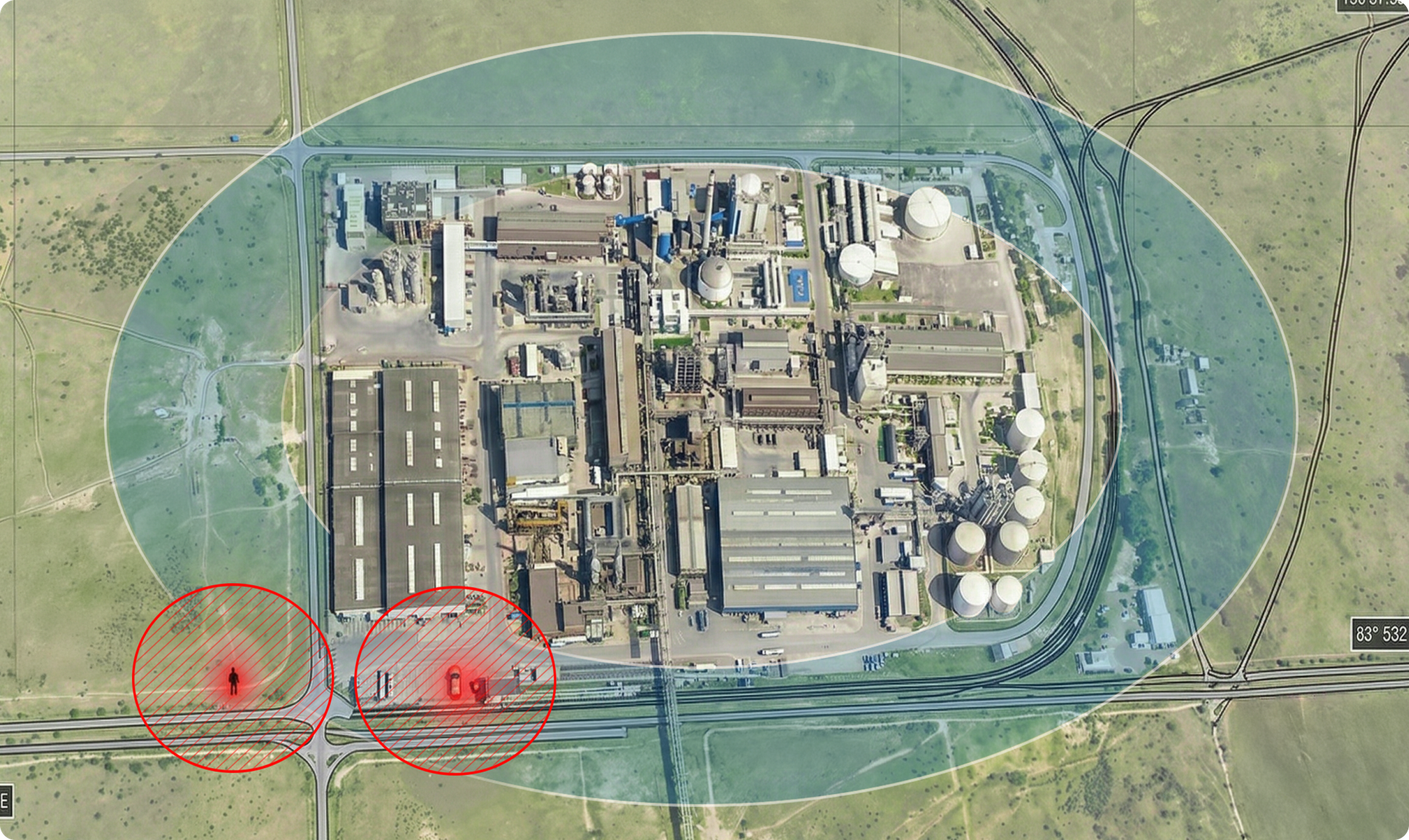 Aerial sentinel result visual